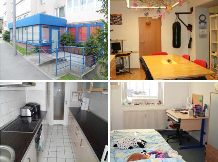 Fotos der Wohngruppe P4: Küche, Zimmer, etc.