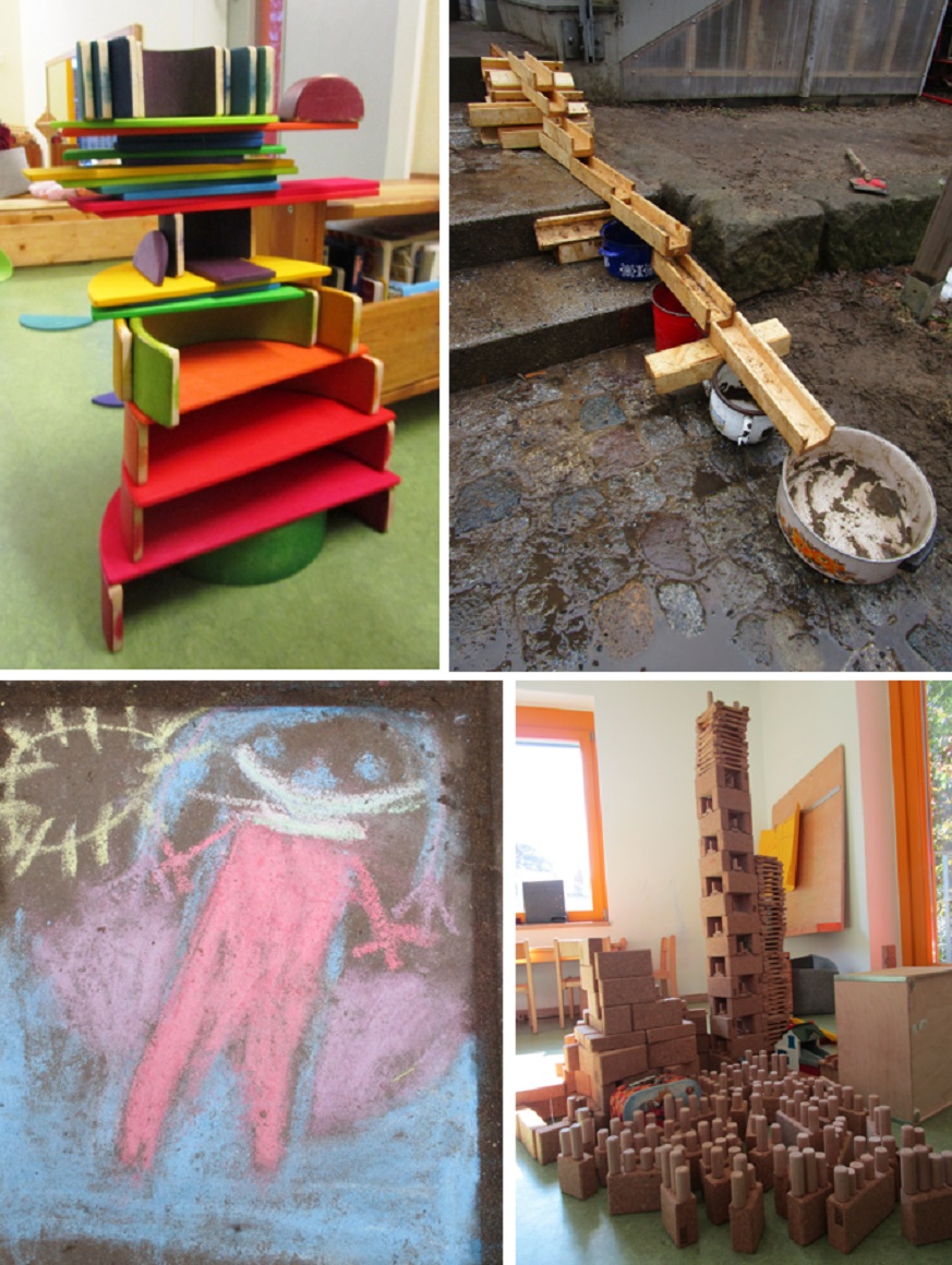 Gebaute Werke der Kinder des Kinderhauses Friedewald