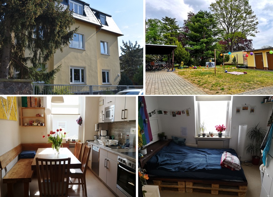 Haus, Küche, Außenbereich der Wohngruppe Go5