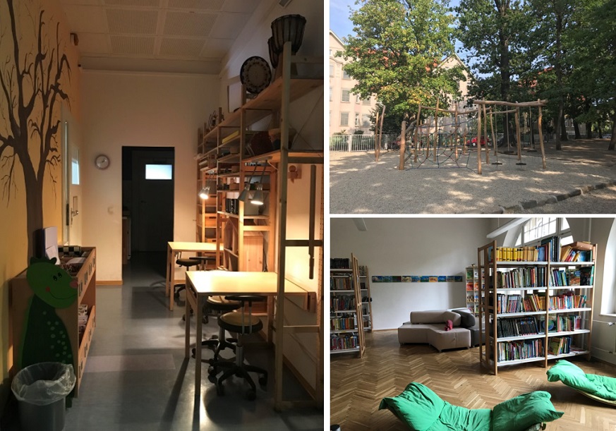 Räume und Spielplatz des Hortes der 32. Grundschule